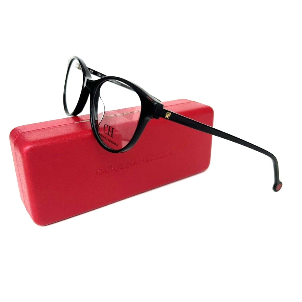 New CAROLINA HERRERA Frames Black VHE777K 700 50 18 140 Acetate Eyeglasses